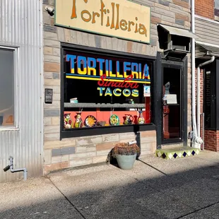 the front of a restaurant