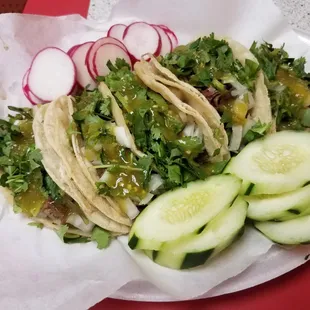 Carne Asada Tacos and Barbacoa de Borrego (Lamb) Tacos