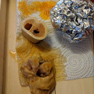 the contents of a meal in a box