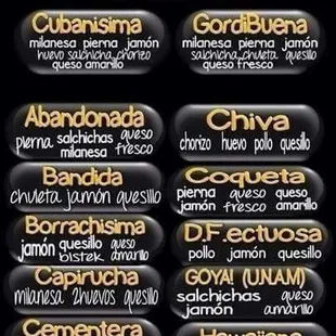 a menu for a restaurant