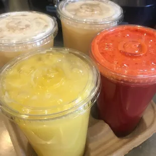 Aguas frescas 
Milkshakes 
Juices
Horchata 
Jamaica
Tamarindo