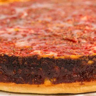 Caramelized Burnt Cheese Crust DEEP DISH