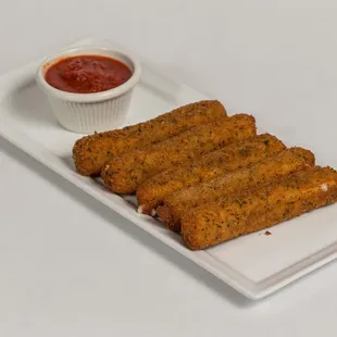 Famous Homemade Mozzarella Sticks.