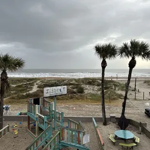 The view from the outside seating