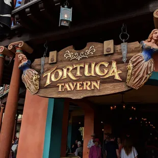 the entrance to tortuga tavern
