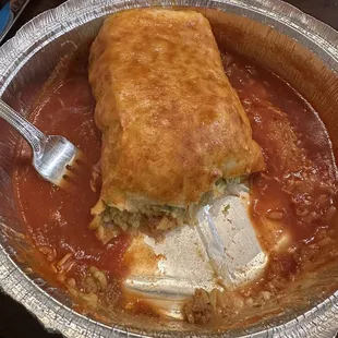 California Burrito with ground beef