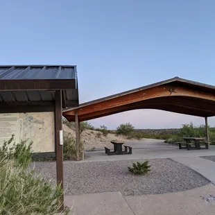 Rest area without the BBQ grill.