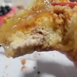 Dry apple crunch cinnamon roll