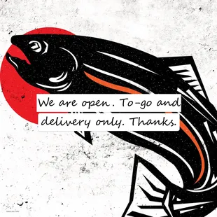 Dear all customer, we are open now. To-go and delivery only now, Thanks