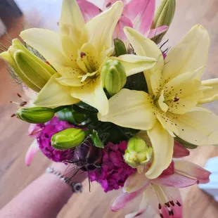 a bouquet of flowers