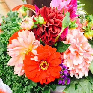 Flowers and local produce