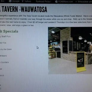 Don't miss the specials.