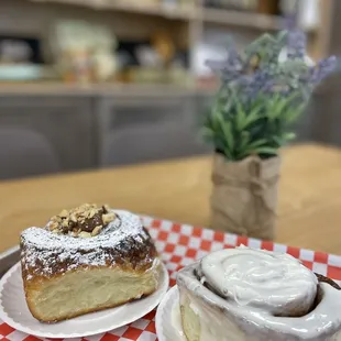 Nutella pastry and cinnamon roll