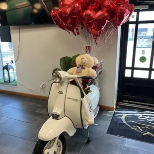 Vespa display for Valentines