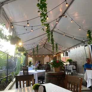 The outdoor dining area here is adorable. Missed this place!