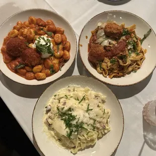 Carbonara Bolognese Gnocchi Pomodoro