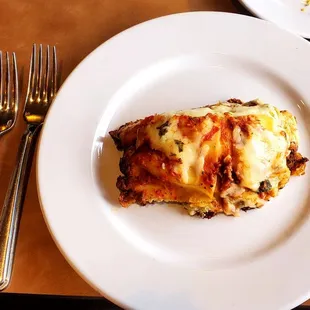 The lasagna on special.