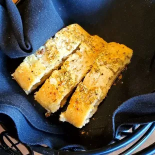 The bread was tasty! Nice garlic and herbs, paired well with the garlic butter.