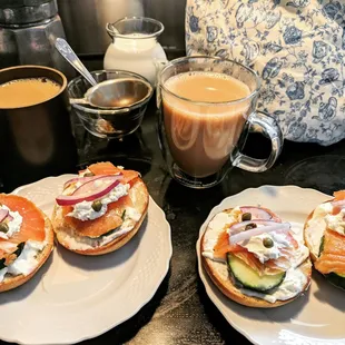 Bagels and all the trimmings, to go.