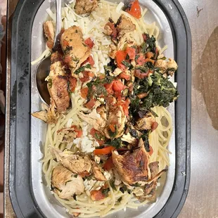 Greek Spaghetti with chicken