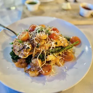 a plate of food on a table