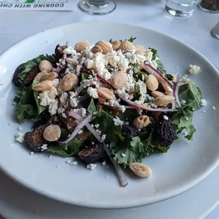 Kale and fig salad, entree size.