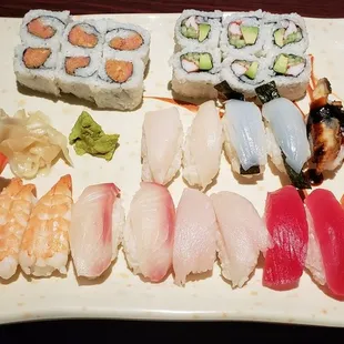 Sushi for two $34.95 with choice of soup or salad