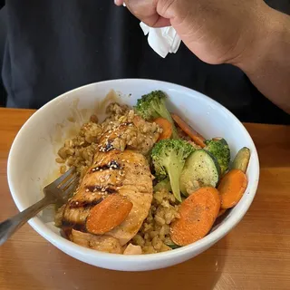 Grilled Salmon Teriyaki Bowl