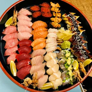 Chef's Choice "Omakase" nigiri sushi for our party of 5.