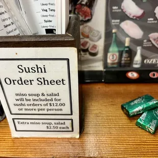 you get chocolates at the end of your meal