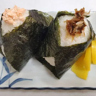 Sha-ke Onigiri and Okaka Onigiri
