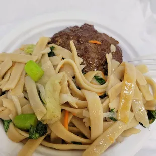 Chow fun and teri burger