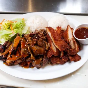 Chicken, Beef, &amp; Katsu Combo