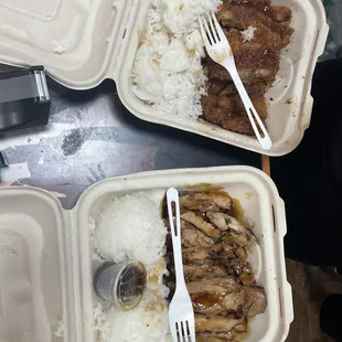 2. Chicken teriyaki and 10. Chicken Katsu