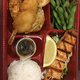 Salmon bento