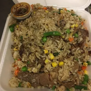 Good  good  Food quick but very delicious I &quot;ll  be back for more Pork fried rice