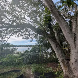 Lake view seating area