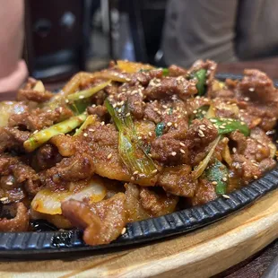 a close up of a plate of food