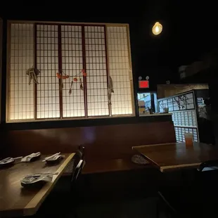 interior, sushi and sashimi