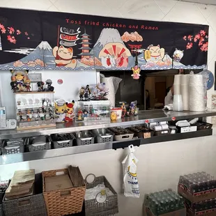 interior, sushi and sashimi