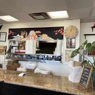 the counter area