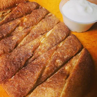 Cinnamon Breadsticks with Sweet Sauce