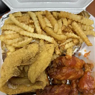 6 Pieces Wings and Whiting-mild
