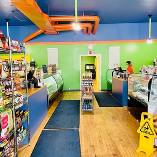 the inside of the store