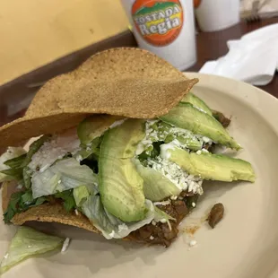 Carne Asada tostada