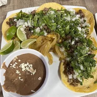 5 Tacos de Bistec