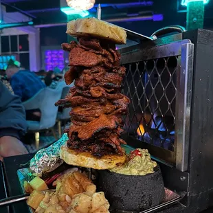 Trompo Al pastor . Super super big for one entree . Share with 3 people .