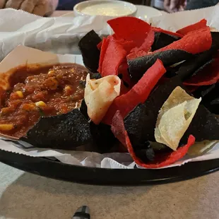 Their complementary chips and homemade  salsa