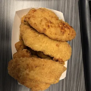 The chicken tender basket was cooked perfectly and tasted great.