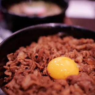 a fried egg in a pan